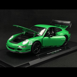 Porsche 911 GT3 RS 997 3.6 ph 1 green / black stripes 2007 1/18 Welly 18015GN