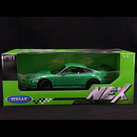 Porsche 911 GT3 RS 997 3.6 ph 1 green / black stripes 2007 1/18 Welly 18015GN