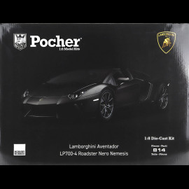 Lamborghini Aventador LP700-4 Kit 1/8 Matt Black Nero Nemesis Pocher HK121