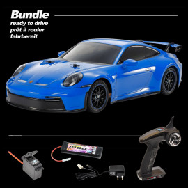 Porsche 911 GT3 992 Type 2021 Bright Blue R/C 1/10 Tamiya 47496