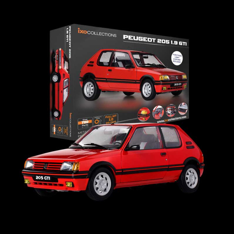 Kit Peugeot 205 GTI 1.9 1985 Red 1/8 Ixo Models