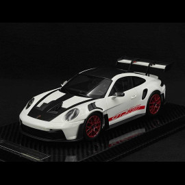 Porsche 911 GT3 RS Typ 992 2022 Weissach Package Weiß / Pyrorot Streifen 1/18 Radscale RMW