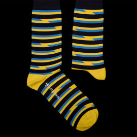 Inspiration Saab 99 Swedish Rally 1979 Socken Schwarz / Gelb / Blau - Unisex - Größe 41/46