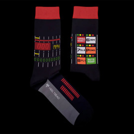 Inspiration KITT K2000 Knight Rider Socken Schwarz / Rot - Unisex - Größe 41/46