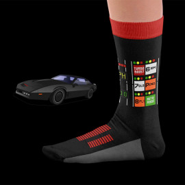 Inspiration KITT K2000 Knight Rider Socken Schwarz / Rot - Unisex - Größe 41/46