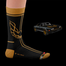 Inspiration Pontiac Trans-Am 1977 Smokey and the Bandit Socken Schwarz / Gold - Unisex - Größe 41/46