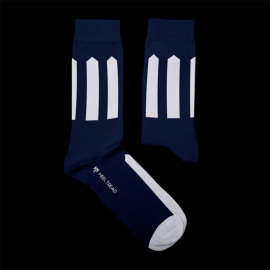 Inspiration Graham Hill F1 Monaco Grand Prix Socken Blau / Weiß - Unisex - Größe 41/46