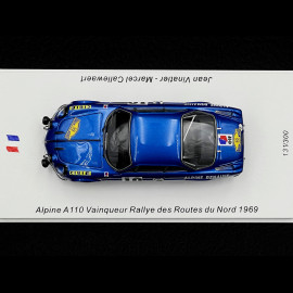 Alpine A110 n°10 Winner Rallye des Routes du Nord 1969 1/43 Spark SF231