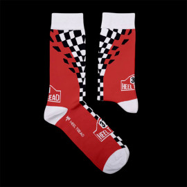 Inspiration Mini Cooper S Rallye Monte Carlo Socken Rot / Weiß / Schwarz - Unisex - Größe 41/46