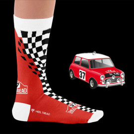 Inspiration Mini Cooper S Rallye Monte Carlo Socken Rot / Weiß / Schwarz - Unisex - Größe 41/46