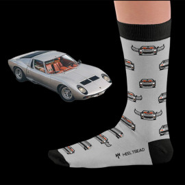 Inspiration Lamborghini Miura SV Museu Socken Grau / Schwarz - Unisex - Größe 41/46