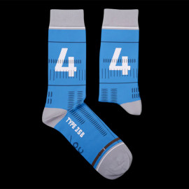 Inspiration Bugatti 35 B Sportcar Museu Socken Blau / Grau - Unisex - Größe 41/46