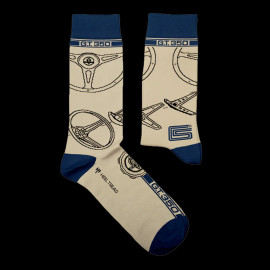 Inspiration Ford Mustang Shelby GT350 Socken Blau / Beige - Unisex - Größe 41/46