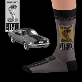 Inspiration Ford Mustang Shelby GT500 Socken Blau / Grau - Unisex - Größe 41/46