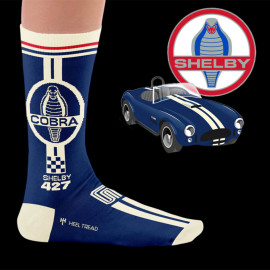 Inspiration Shelby Cobra 427 Socken Blau / Weiß - Unisex - Größe 41/46