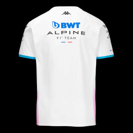 Alpine T-shirt F1 Team BWT Gasly Doohan Adiry Jersey Weiß / Blau / Rosa Kappa 321P4TW-A01 - Kinder