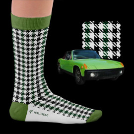 Inspiration Porsche Pepita Recaro Heritage Socken Schwarz / Grün - Unisex - Größe 41/46