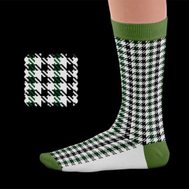 Inspiration Porsche Pepita Recaro Heritage socks Black / Green - unisex - Size 41/46