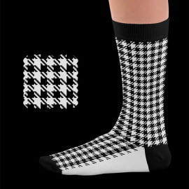 Inspiration Porsche Pepita Recaro Heritage socks Black / White - unisex - Size 41/46