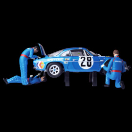 Trio Figuren Mechaniker Renault - Alpine Diorama 1/8 Ixo