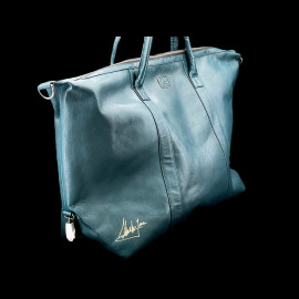 Sehr Große Ledertasche Steve McQueen 24H Du Mans Dean Petrolblau 27278-9098