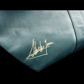 Sehr Große Ledertasche Steve McQueen 24H Du Mans Dean Petrolblau 27278-9098