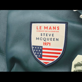 Sehr Große Ledertasche Steve McQueen 24H Du Mans Dean Petrolblau 27278-9098