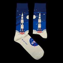 Inspiration Nasa Saturn V Apollo 11 Socken Blau / Weiß - Unisex - Größe 41/46