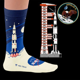 Inspiration Nasa Saturn V Apollo 11 Socken Blau / Weiß - Unisex - Größe 41/46