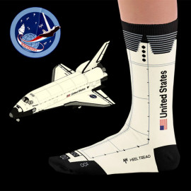 Inspiration Nasa Discovery Shuttle Socken Schwarz / Weiß - Unisex - Größe 41/46