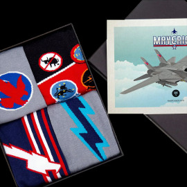 4 Paar Inspiration Top Gun Maverick Aircraft Socken Boxset