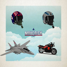 4 Paar Inspiration Top Gun Maverick Aircraft Socken Boxset