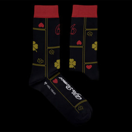 Inspiration Alfa Romeo F1 Team Las Vegas Socken Schwarz / Rot / Gold - Unisex - Größe 41/46