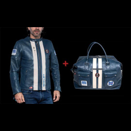 Duo Carroll Shelby Jacke Cobra 98 + Ledertasche Royalblau