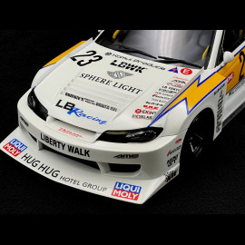 Nissan Silvia S15 Coupé n°23 2021 Weiß / Gelb 1/18 Top Speed TS0418