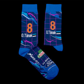 Inspiration Ford Puma Rally1 Ott Tänak M-Sport Socken Blau / Lila - Unisex - Größe 41/46