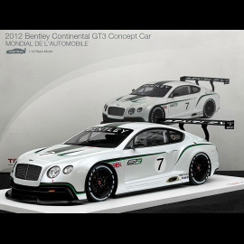 Bentley Continental GT3 Concept Car n°7 Mondial de l'Automobile 2012 Weiß 1/18 True Scale Models TSM131804R