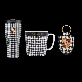 Porsche Pepita Set - Thermo Mug + Mug + Keyring Porsche WAP0504050SPEP WAP0501520SCC3 WAP0504060SWPP