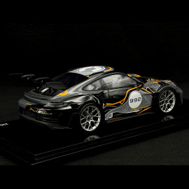 Porsche 911 GT3 RS Type 992 n°992 Weissach Test Track 2023 Grey / Orange 1/18 Spark WAP0212830SGT3