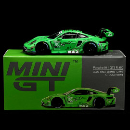 Porsche 911 GT3 R N° 80 12h Sebring 2023 1/64 Mini GT MGT00713-L