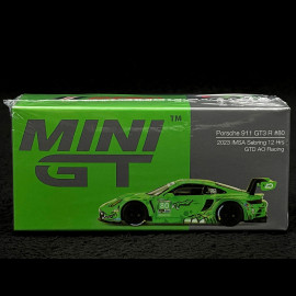 Porsche 911 GT3 R N° 80 12h Sebring 2023 1/64 Mini GT MGT00713-L