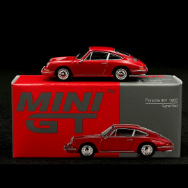 Porsche 911 Coupe Typ 901 1963 Signal Rot 1/64 Mini GT MGT00695-L