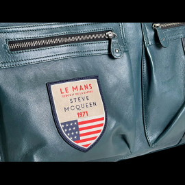 Big Leather Bag Steve McQueen 24h Le Mans Nolan Petrol Blue 27281-9098