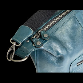 Big Leather Bag Steve McQueen 24h Le Mans Nolan Petrol Blue 27281-9098