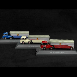 Porsche Set Transporter Truck Volkswagen VW T1 Transporteur racing cars 1/64 Schuco