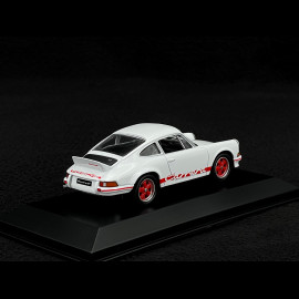 Porsche 911 Carrera RS 2.7 1973 Weiß / Rote Streifen 1/43 Welly MAP01997323