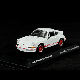 Porsche 911 Carrera RS 2.7 1973 Weiß / Rote Streifen 1/43 Welly MAP01997323