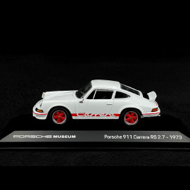 Porsche 911 Carrera RS 2.7 1973 Weiß / Rote Streifen 1/43 Welly MAP01997323