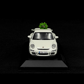 Porsche 911 GT3 Type 997 2006 mit Weinhachtsbaum Carraraweiß 1/43 Minichamps 400065405