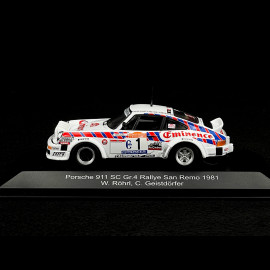 Porsche 911 SC Groupe 4 n° 1 Rallye San Remo 1981 1/43 CMR WRC006